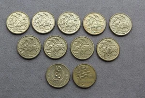1984-93 Australia $1 (11) Coins, XF-Unc. with Bonus Coin! - Picture 1 of 2