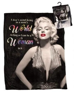 Norma Jeane as Marilyn Throw Blanket 50" X 60" Women's World - Picture 1 of 2