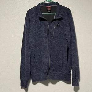 Gerry Full Zip Sweater, Heathered Blue, Side Pocket; Gently Used - Men's Size: L - Picture 1 of 5