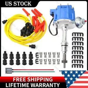 1Pack HEI Ignition Distributor and Wireset For Ford Small Block 221 260 289 302 - Picture 1 of 9