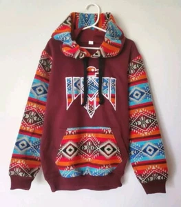 Kids Aztec Southwestern Tribal Eagle Colorful Sweatshirt Hoodie Size 6 = US Sz 7 - Picture 1 of 7