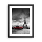 Wandbilder 30x40cm Poster Auto Eiffle Paris Stadt Wandposter Bilder Art Wanddeko
