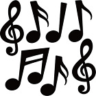 40 Pcs Music Notes Cutouts Music Party Decorations Musical Notes Silhouette for 