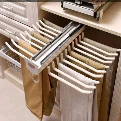 Organizador organizador de suspensión de pantalones de acero inoxidable con estante para pantalones de acero inoxidable para pantalones Foto 1 de 4