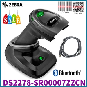 Zebra DS2278-SR00007ZZCN Wireless Bluetooth 2D/1D USB Barcode Scanner W/ Cradle - Picture 1 of 7