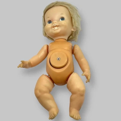 Muñeca Ombligo Vintage Ideal Toys 1970 Me So Glad 9" Bebé Rubia Desnuda - Funciona Foto 1 de 4