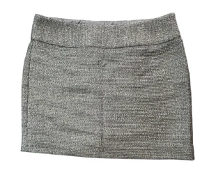 Calvin Klein Wool Skirt Womens Sz 12 Gray and Silver Sparkles Side Zip Lined NWT - Picture 1 of 12