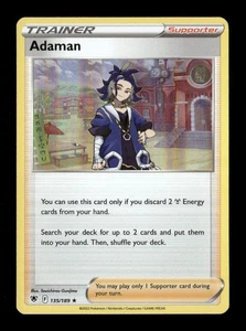 Adaman Holo Holo Holo Raro SWSH10: Resplandor Astral 135/189 Casi Nuevo Pokémon Casi Nuevo - Imagen 1 de 2