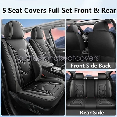 For Toyota Camry LE SE Car Seat Covers 5-Seat Faux Leather Protector Cushion Pad - Изображение 1 из 4