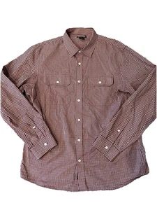 Camisa Michael Kors Para Hombre Logo Estampado Abotonable Manga Larga Negocios Grande Usada en Excelente Condición - Imagen 1 de 5
