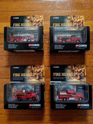 Una colección de 4 héroes de bomberos modelo Corgi - Serie 2 - Motores de bomberos escala 1:43 Foto 1 de 4