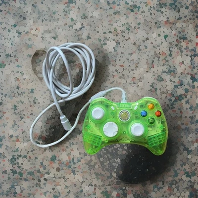 Xbox 360 Rock Candy Controller Wired Clear Red Works Great - Read Description!  - Image 1 of 4