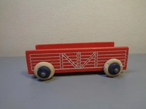 HANSE ( LEGO DENMARK ) VINTAGE 1950'S WOOD TRAIN WAGON VERY RARE ITEM VG - Picture 1 of 7