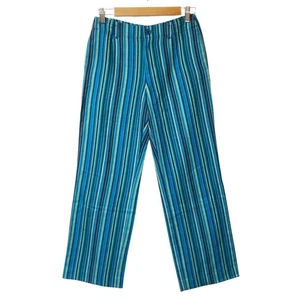 ISSEY MIYAKE FETE Multi-stripe pants 1 Light blue - Picture 1 of 10