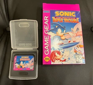 Sonic the Hedgehog Triple Trouble Sega Game Gear 1994 Box und Cartridge  - Bild 1 von 6