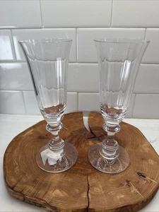 2-Mikasa French Countryside 7 5/8" Lead Crystal Champagne Flutes 1 New with Tags - Picture 1 of 5