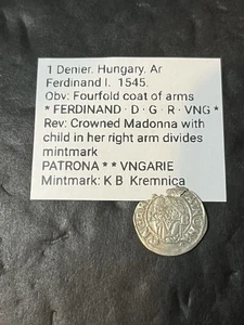 1 Denier Hungary Ferdinand I 1545 - Picture 1 of 3