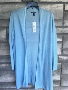 Eileen Fisher Linen Cotton Blend Long Sleeve Cardigan Small $258 - Picture 1 of 6