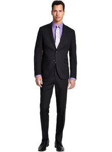 Traje Kenneth Cole Reaction Para Hombres Listo Flex Ajustado 44 Pantalones Negros Regulares 37W - Imagen 1 de 7