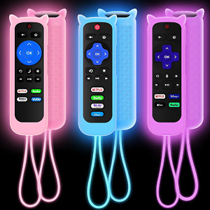 3Pack Cover for Roku Remote Compatible with Hisense/Tcl Roku TV Steaming Stick/E