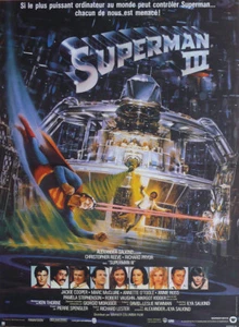 SUPERMAN 3 - REEVE / PRYOR / METRÓPOLIS - PÓSTER ORIGINAL DE LA PELÍCULA FRANCESA - Imagen 1 de 1
