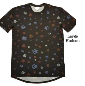 LuLaRoe Hudson groß schwarz bunt Pfotenabdrücke Katzen Hunde Haustiere Liebe Neu mit Etikett - Bild 1 von 1