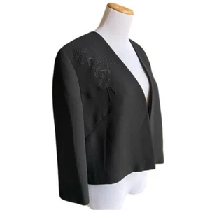 Talbots Embroidered Cropped Bolero Jacket - Size 14 - Picture 1 of 9