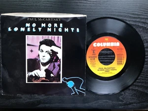 Beatles Paul McCartney NO MORE LONELY NIGHTS 1984 Columbia single + sleeve VG+ - Picture 1 of 6