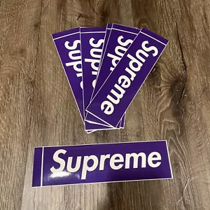 Supreme Three 6 Mafia Purple Box Logo Sticker 2012 New Authentic original - Picture 1 of 4