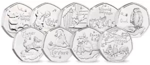 Monedas de 50 peniques 2020-2022 Winnie the Pooh Fifty Pence Inc Tigger, Piglet & Friends - Imagen 1 de 20