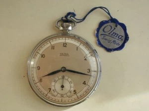 Olma swiss mechanical 1938c new old stock two tone art deco vintage pocket watch - Picture 1 of 18