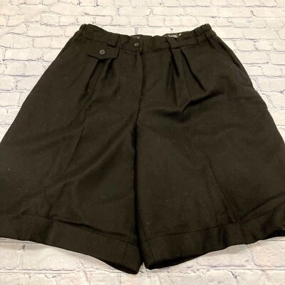 Pantalones cortos de lana vintage para mujer talla 14 negros Giorgio Sant’ Angelo años 80-90’s LEER Foto 1 de 4