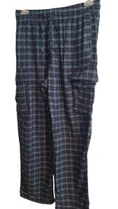 Hollister Schlaf-/Loungehose Herren Größe M blau/schwarz-weiß kariert - Bild 1 von 3