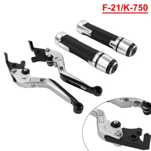 Folding Extendable Brake Clutch Lever Handlebar Grip Fit Kawasaki Ninja 650R Sil - Picture 1 of 10