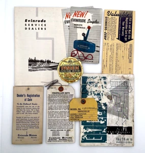 Vintage Evinrude Außenbord-Motor-Tags, Broschüren, Verkauf Ephemera - Bild 1 von 22