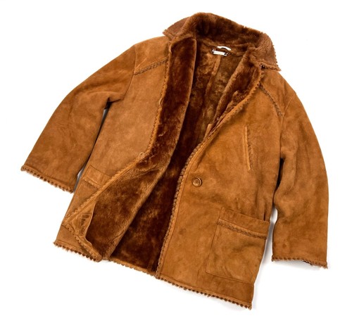 Giacca di lusso cappotto shearling marrone Fendi donna originale FENDISSIME taglia 42