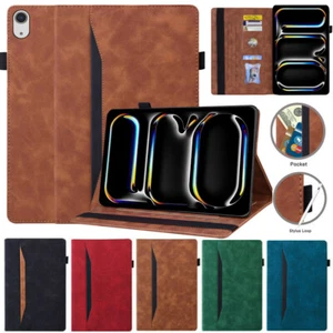 For Apple iPad Pro M4 Air 13'' 11'' M2 M3 2025 10 11th Gen Flip Stand Case Cover - Picture 1 of 65