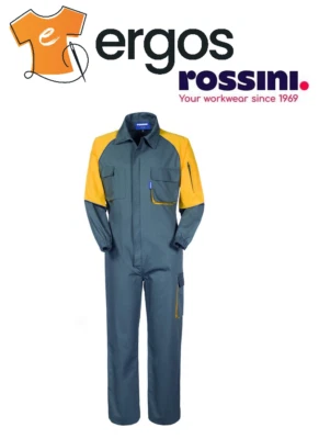 ROSSINI Tuta da Lavoro NOTTINGHAM Grigio Giallo Carrozziere Giardiniere A43007