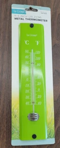 T83677 La Crosse La Crosse 11.5" Indoor / Outdoor Metal Thermometer - Green - Picture 1 of 2