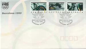 1992 Australia FDC cover Barcelona Olympic Games - Picture 1 of 2