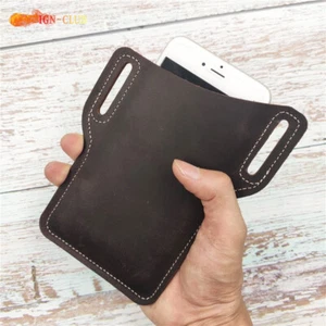 Leather Cover Men Fanny Pack Waist Bag Travel Hip Belly Bag Waterproof Black - Picture 1 of 5