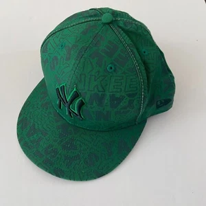 New York Yankees Green & Black Baseball Cap New Era 59Fifty 7 5/8 Fitted - Picture 1 of 8