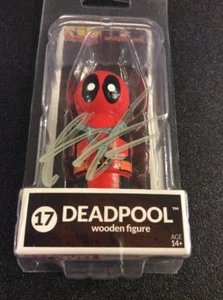DEADPOOL SIGNED by ROB LIEFELD COA NIB Wooden PIN MATE Puppet Figure SDCC - Picture 1 of 9