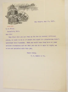 1905 George Bowker The Draper to Ellis Greenfield MA Bad Floor Orignal EPHEMERA - Picture 1 of 2
