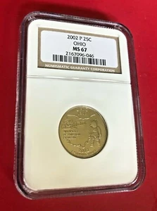 2002 P QUARTER OHIO NGC MS 67 - Picture 1 of 2