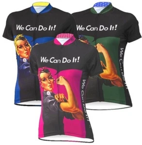 Camiseta deportiva de ciclismo para mujer Rosie the Riveter (S, M, XL, 2XL) - Imagen 1 de 14