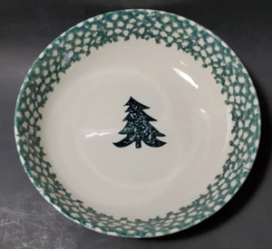 Tienshan Folk Craft "Sponge Hunter" Green Tree Round Serving Bowl 9" - Picture 1 of 6