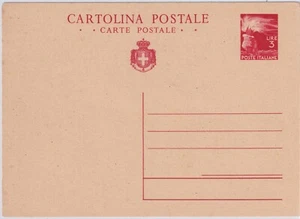 1946 Luogotenenza: Cartolina Postale - Democratica L.3 rosso 412/s97 - Picture 1 of 1