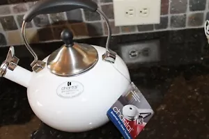 Chantal White Whistling Arch Teakettle Kettle 1.8 quart NEW - Picture 1 of 7