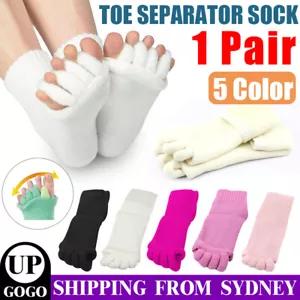 ONLY HAPPY FEET BRINGS YOU THIS TYPE OF FOOT RELIEF Toe Separator Alignment Sock - Picture 1 of 18